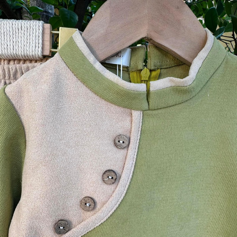 Áo dài bé trai Trung Thu Tết nhung mịn thêu thỏ cung trăng kèm quần nhung baggy Mamla