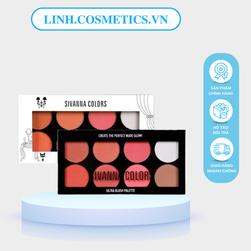 Phấn má hồng tông cam hồng, tạo khối và bắt sáng Sivanna,Sivanna Colors HF319 [Auth Thái]