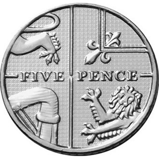 Đồng xu 5 pency của anh 2011 - 2015