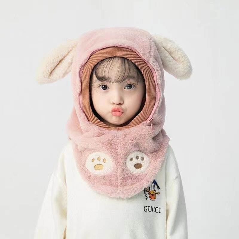 Mũ em bé mùa đông ấm khăn quàng cổ mũ có kính cho bé