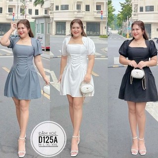 [ hình thật] Đầm xòe big size 2 túi siêu xinh (bigsize, to, lớn, béo, mập, size lớn, bự)