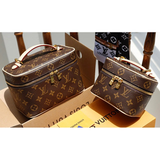 Túi LV Nice super size 15-21cm da thật fullbox nam châm kèm khăn lụa