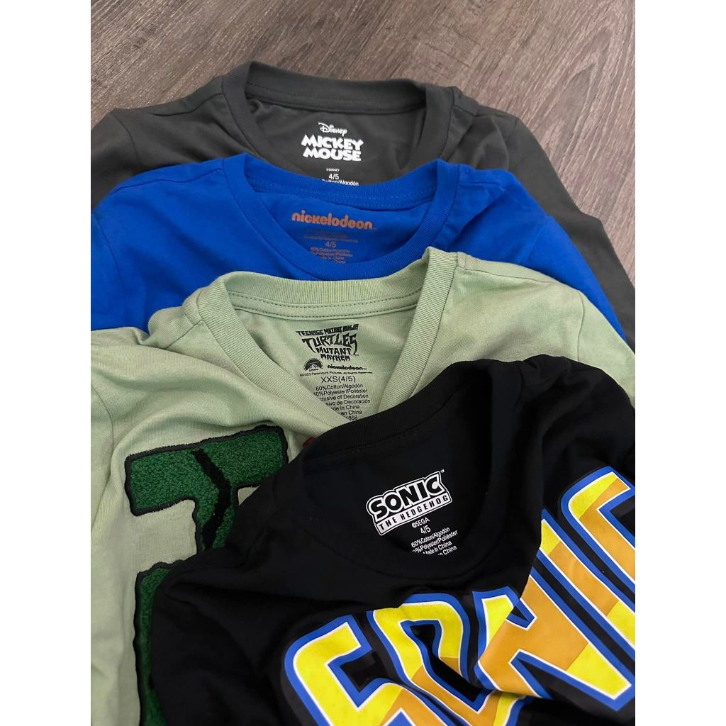 Áo thun dài tay hình in hoạt hình cho bé