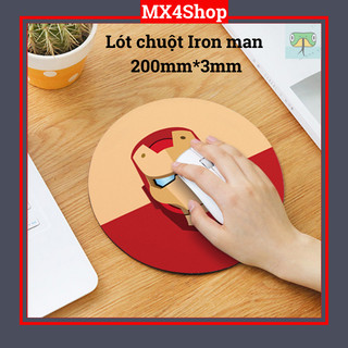 Lót chuột, di chuột Iron man kích thước nhỏ gọn 200mm*3mm
