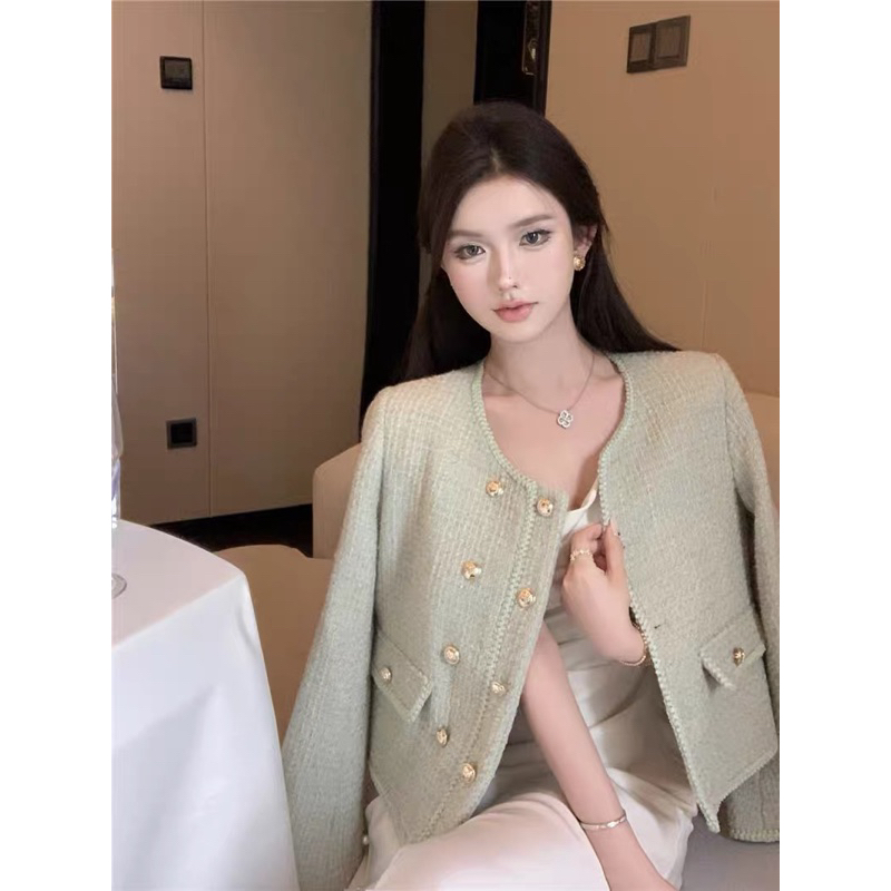 Áo khoác tweed sang chảnh dày dặn cực xinh ( hàng loại 1 y hình ạ)