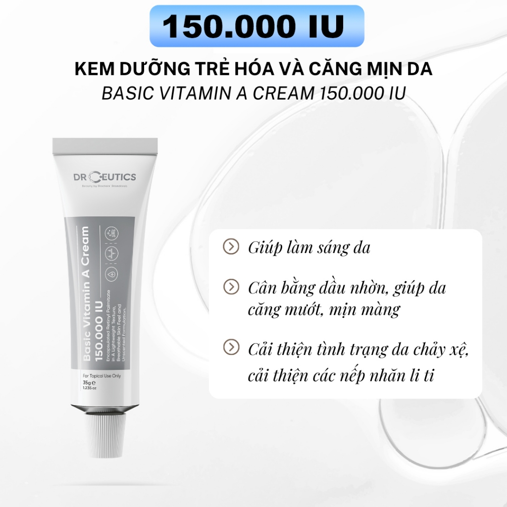 Kem Dưỡng Drceutics Vitamin A Trẻ Hoá Và Căng Mịn Da