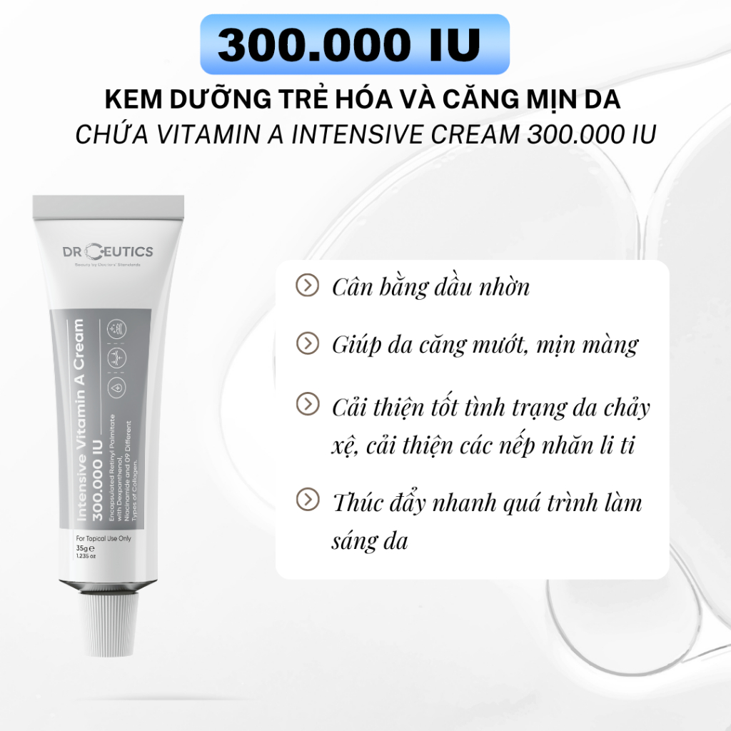 Kem Dưỡng Drceutics Vitamin A Trẻ Hoá Và Căng Mịn Da