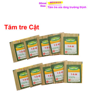 Tăm tre cật trường thịnh làm từ cật tre thiên nhiên không mùi, không mốc loại 10 gói - Movava