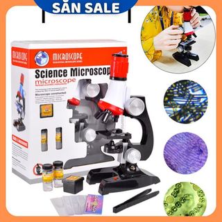 Kính Hiển Vi Trẻ Em Science Microscope Phóng Đại 1200X Kèm Phụ Kiện Tiêu Bản