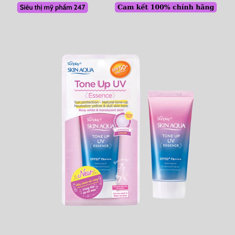 [Cam Kết Chính Hãng] Kem chống nắng Sunplay Skin Aqua Tone Up UV Lavender SPF50+ PA++++ 50g