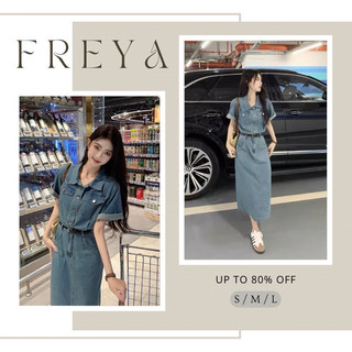 🛍Đầm váy nữ 🛍Đầm xanh Denim tay ngắn cổ sơ mi dáng dài cực xinh, Váy jean cài nút kèm thắt lưng cực cuốn hút,đi chơi đẹp