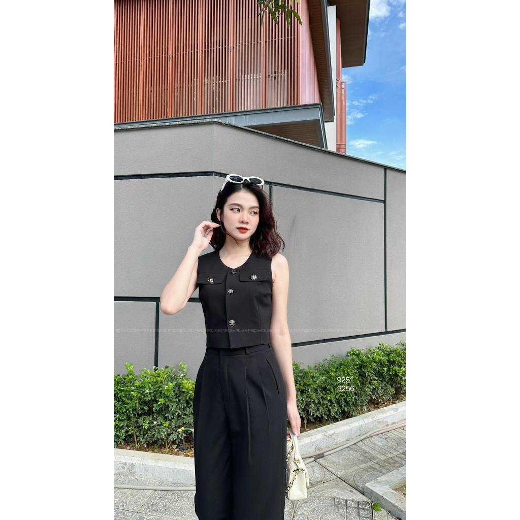 Áo gile thiết kế cúc