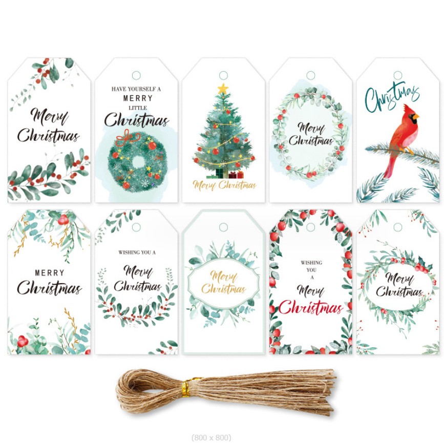 Set 48-50 Thiệp T17 Trang trí Cây Thông, Trang Trí Noel Giáng Sinh Phong cách hiện đại