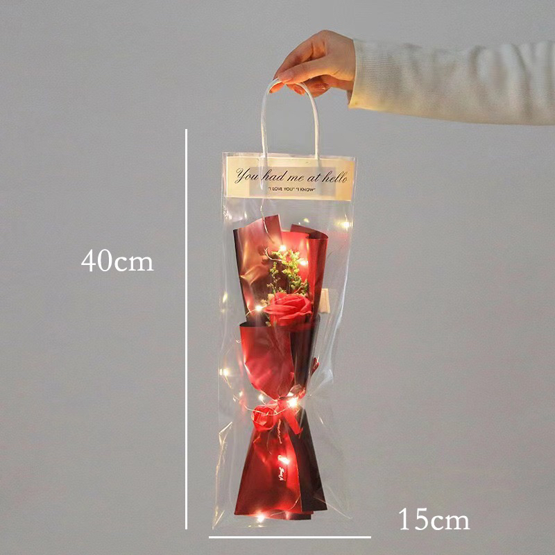 Túi Bóng Kính Đựng Hoa Len, Hoa Sáp, Hoa Tươi nhiều kích thước chất liệu OPP