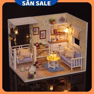 Đồ chơi mô hình nhà gỗ diy Cute Room No 3013 ( Tặng Mica Che Bụi + nhíp +Keo)