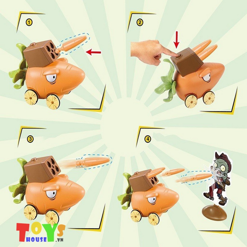 Đồ Chơi Plant Tên Lửa Cả Rốt Bắn Zombie