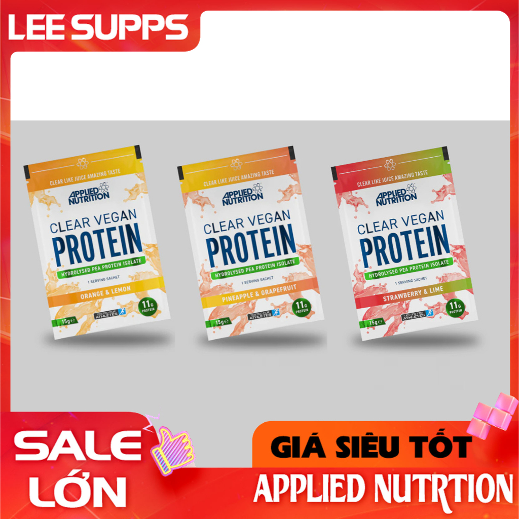 Gói sample Clear Vegan Protein Applied Nutrition 1 lần dùng - Whey thực vật hương trái cây