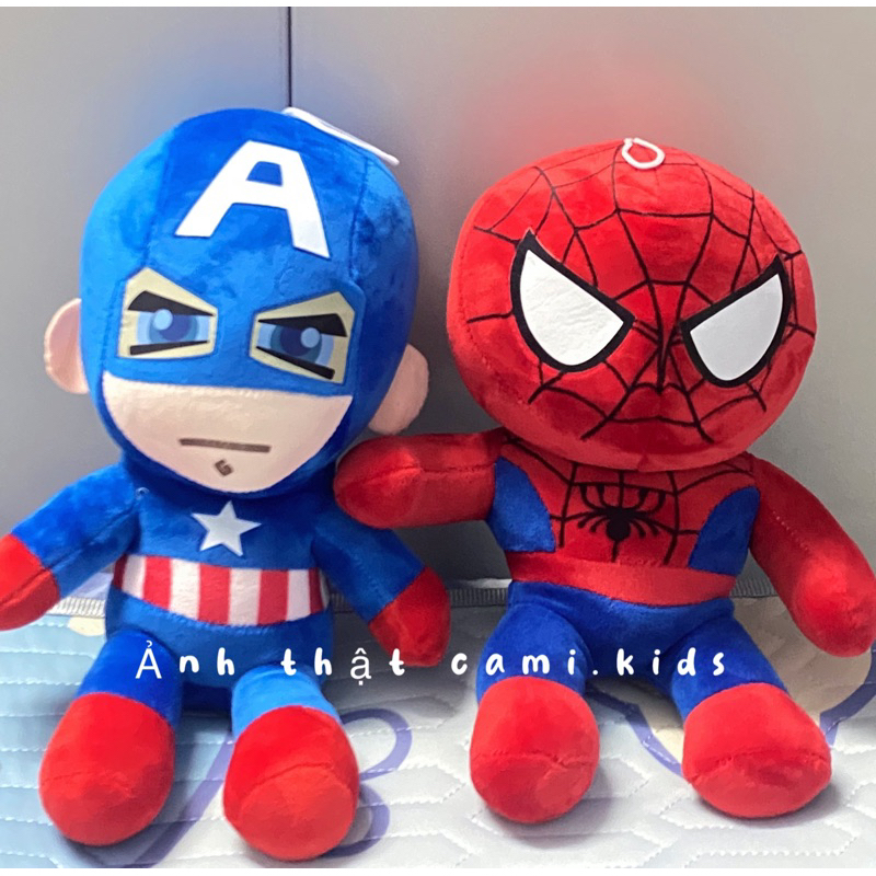 Đồ chơi thú nhồi bông, Gấu bông đủ loại hình Gấu dâu tây, người nhện, Vịt vàng, Ếch xanh.. cho bé