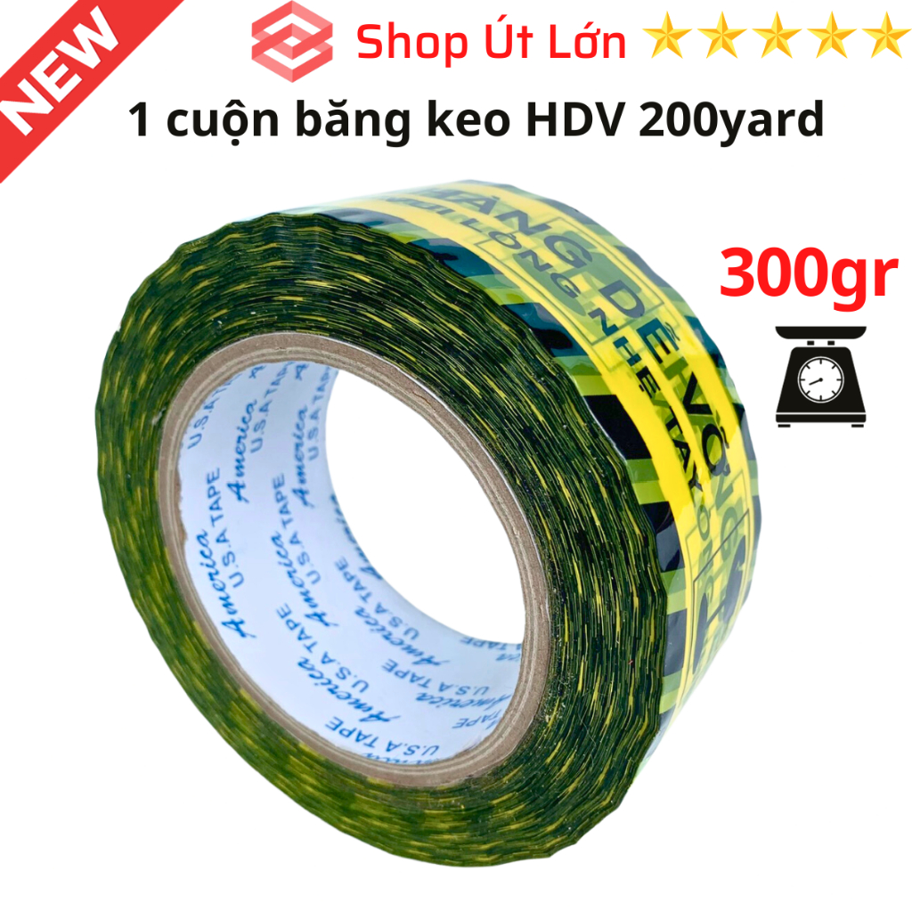 1 Cuộn băng keo hàng dễ vỡ 100yard - 200yard - 300yard - 500yard, lõi giấy 5mm, rộng 4,7cm