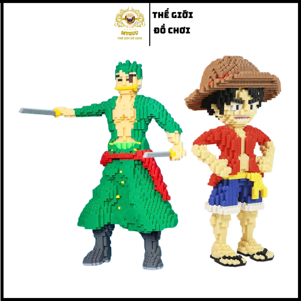 Đồ chơi mô hình lắp ráp logo Luffy, Zozo -  Đồ chơi Xếp hình lắp ráp mô hình cỡ lớn