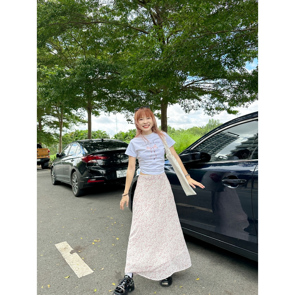 Floral skirt - Chân váy bông hoa Remmus dành cho nữ