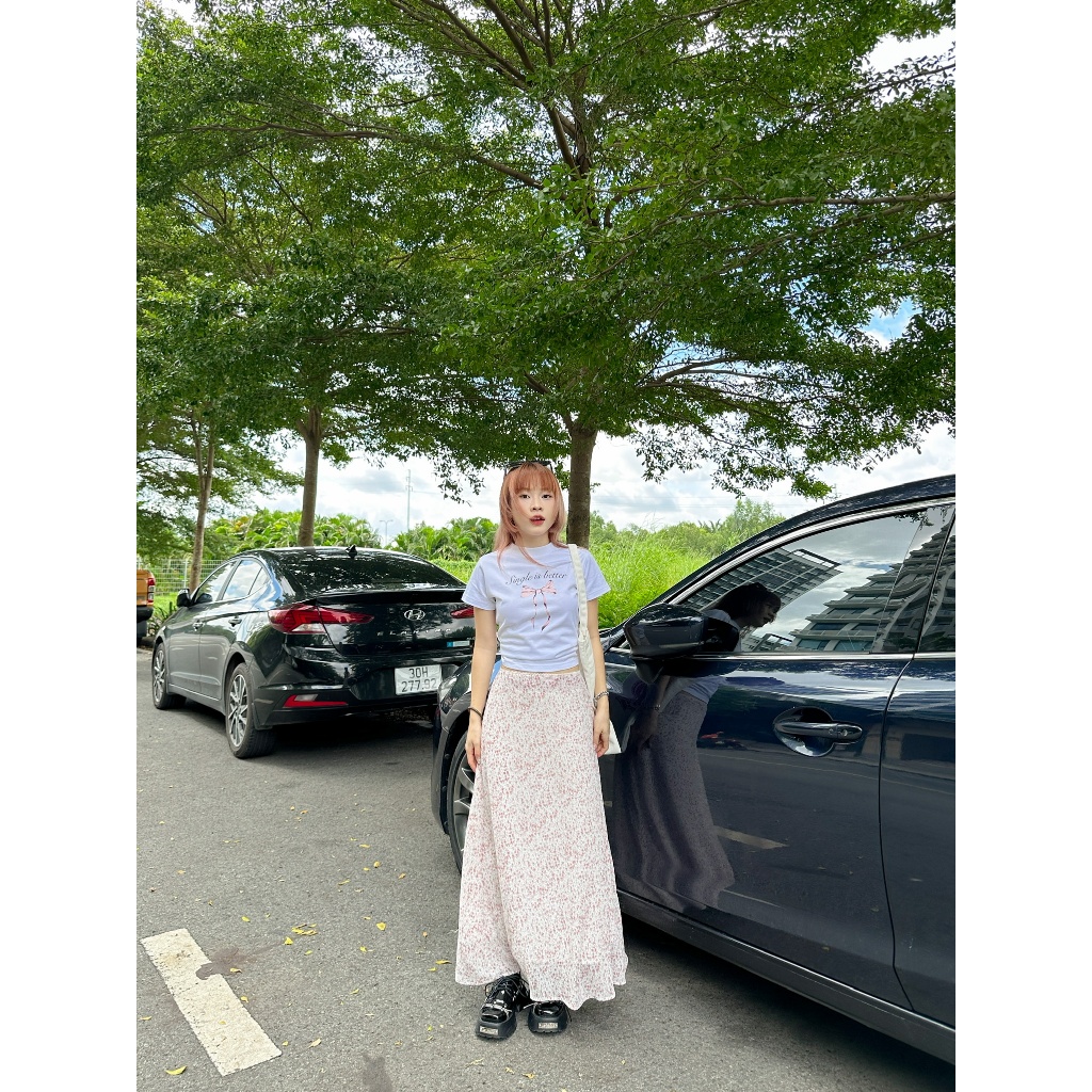 Floral skirt - Chân váy bông hoa Remmus dành cho nữ