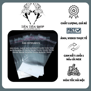1kg túi bóng kính opp màng ngọc opp dán miệng đựng quàn áo, tất, phụ kiện tiện dụng có lỗ treo tientienshop