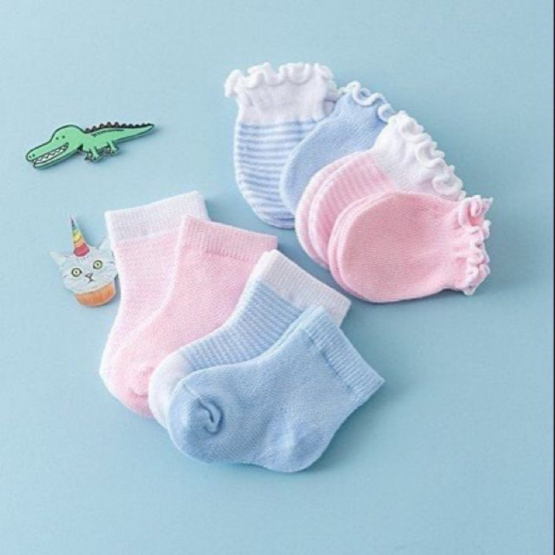 Set Bao Tay Bao Chân Len Cho Bé Siêu Yêu
