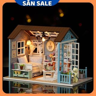  Mô Hình Nhà Gỗ 8007 Senlan Time Phòng Ngủ Vòm Trời Kèm Keo Dán 