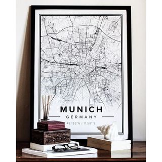 Tranh poster khổ A3 giấy mỹ thuật in hình Love City các thành phố Nổi Tiếng Thế Giới