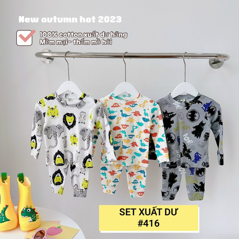SET 3 BỘ DÀI TAY XUẤT DƯ BÉ TRAI