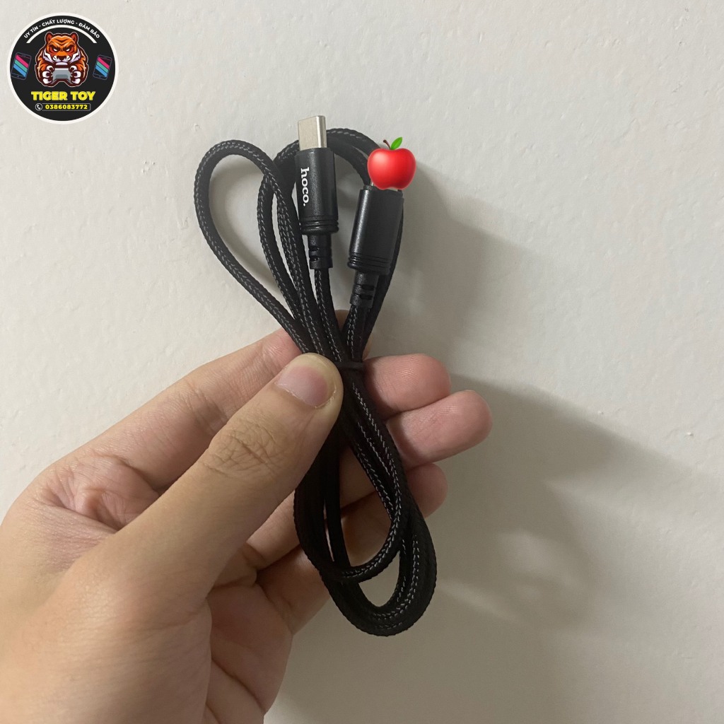 Dây sạc nhanh PD 20W táo dây dù chống đứt dài 1m, cáp sạc nhanh Hoco