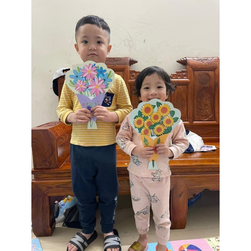 Thiệp bó hoa 3D ngày 8/3 - 20/10