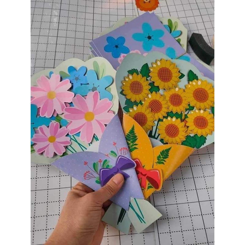 Thiệp bó hoa 3D ngày 8/3 - 20/10