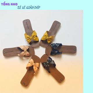 Sandal thắt nơ nữ, dép lê thời trang nữ HL0003