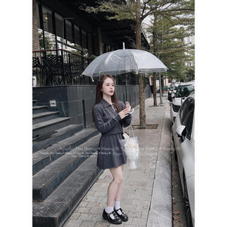 Set len thừng váy xoè áo polo