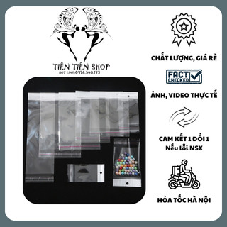 100c túi bóng kính opp dán miệng màng ngọc có lỗ treo tientienshop