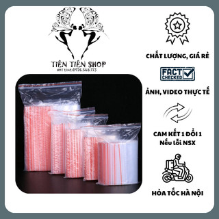 100G túi zip chỉ đỏ, túi zip nhỏ các size từ 00-12 dầy/ mỏng tự chọn tientienshop