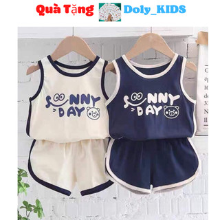 Bộ ba lỗ cho bé trai bé gái doly_kids, bộ sát nách cho bé in hình cực yêu từ 6-18kg sn01