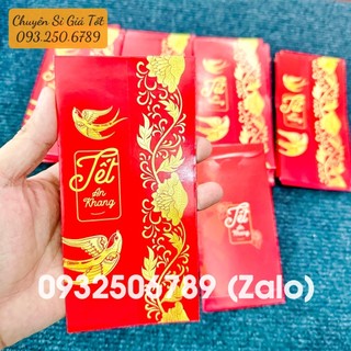 Combo 100 bao lì xì tết 2024 chữ lộc , bao lì xì hình rồng giáp thìn