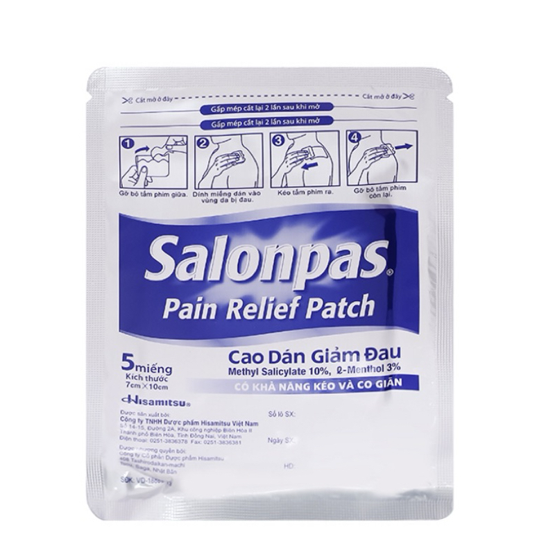 SALONPAS MIẾNG LỚN MÀU DA CÓ KHẢ NĂNG CO GIÃN