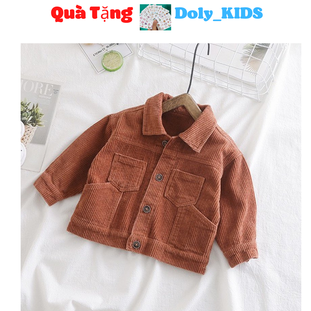 Áo khoác cho bé hàn quốc xuất xịn KN01, áo khoác cho bé trai bé gái chất nỉ nhung,quần áo trẻ em từ 6-27kg Doly Kids
