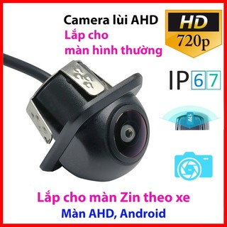 Camera lùi ahd, lắp cho màn zin theo xe, điện 12v