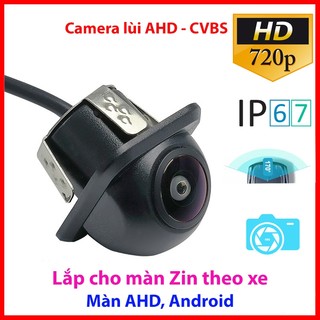 Camera lùi ahd, cvbs, mắt cá vàng, lắp được cho cả màn ahd và màn ccd, điện 12v