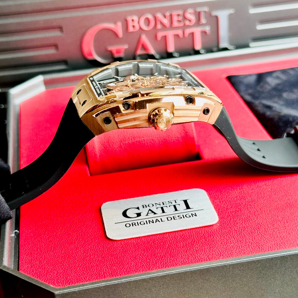 Đồng hồ Nam Bonest Gatti BG5606G Máy Cơ  Phiên Bản Rồng Vàng Tặng Kèm Mô Hình Xe Đua