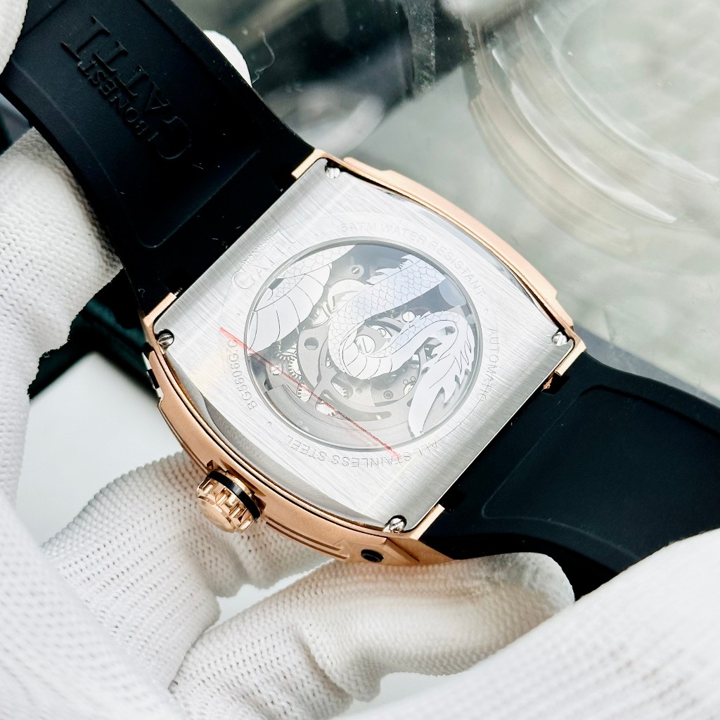 Đồng hồ Nam Bonest Gatti BG5606G Máy Cơ  Phiên Bản Rồng Vàng Tặng Kèm Mô Hình Xe Đua