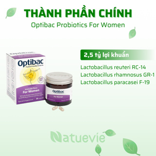 Viên uống lợi khuẩn men vi sinh Optibac tím chính hãng Intimate Flora for