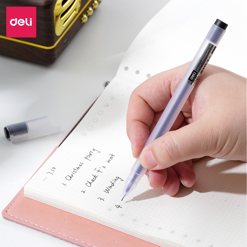 Bút Gel Thân Mờ Deli G67 Ngòi 0.5mm Có Ruột Thay Thế A5110