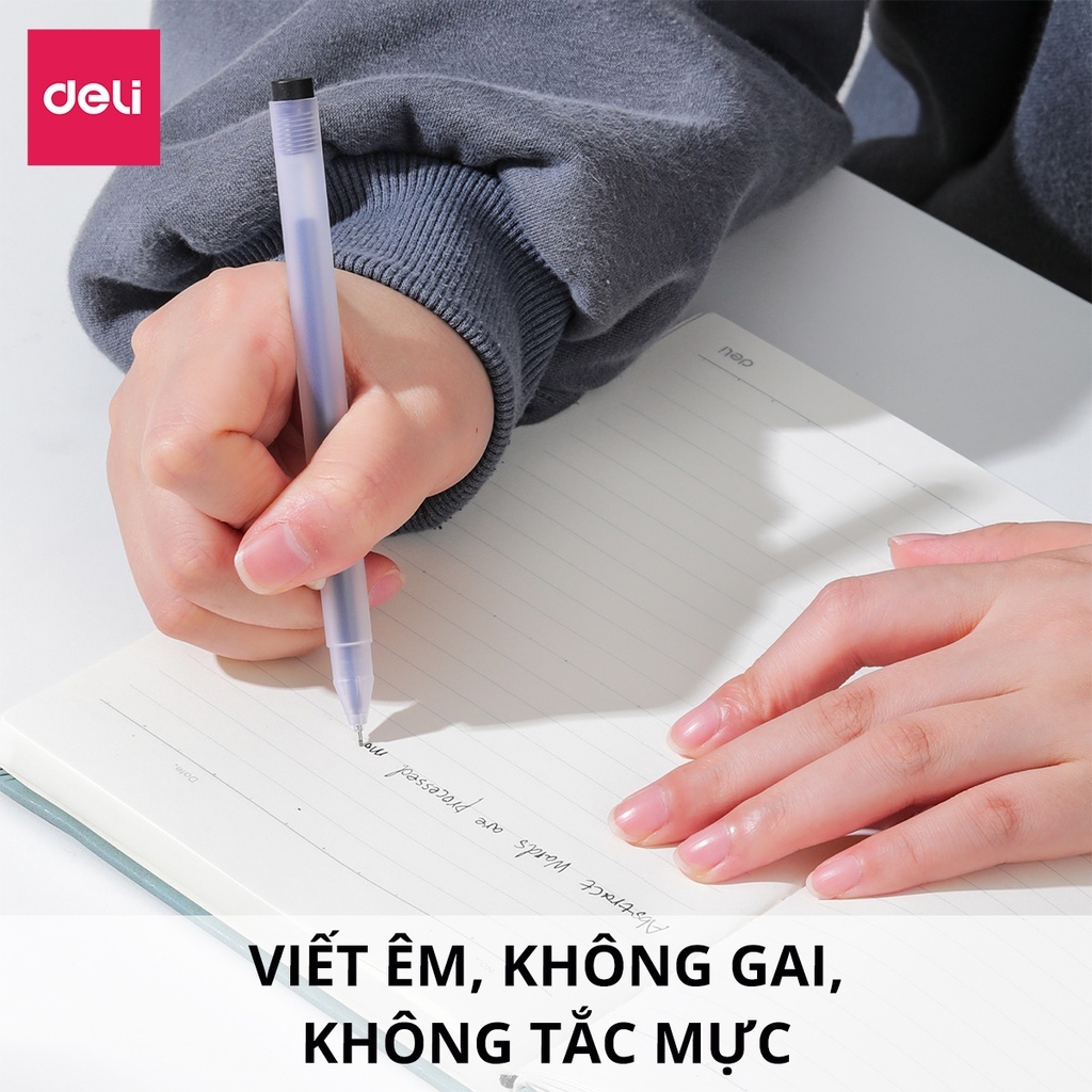 Bút Gel Thân Mờ Deli G67 Ngòi 0.5mm Có Ruột Thay Thế A5110