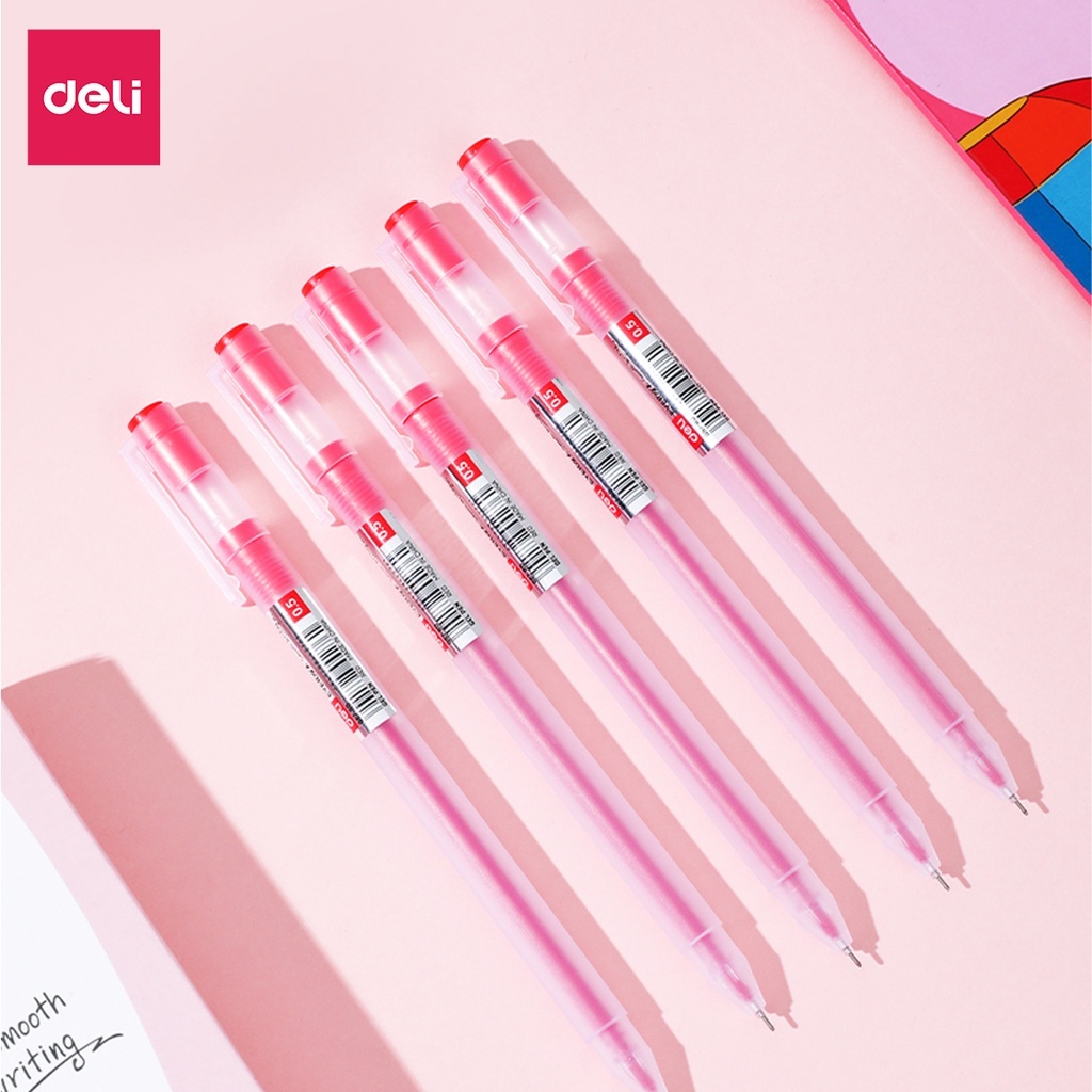 Bút Gel Thân Mờ Deli G67 Ngòi 0.5mm Có Ruột Thay Thế A5110